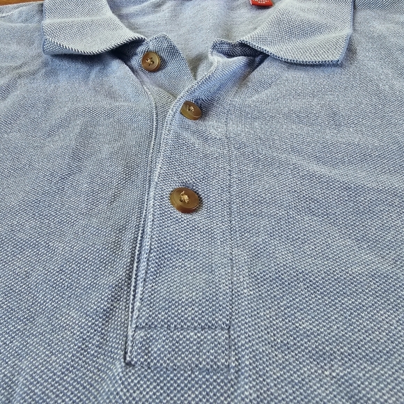 Izod Polo Shirt mens 2XL XXL Blue Preppy Button Up Outdoors Cotton Casual - Picture 4 of 6